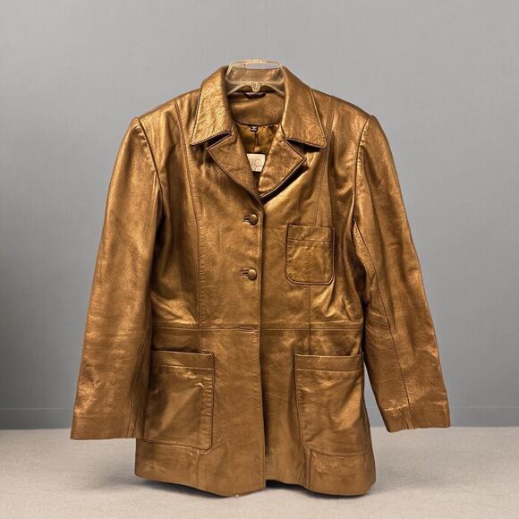 Vakko Jackets & Blazers - Vakko Jacket Size Large‎ Leather Women's Brown Blazer Style Jacket